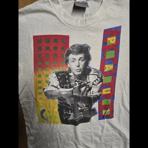 Vintage Paul McCartney Shirt Tour 1989-90 Single Stitch L - Picture 2 of 8